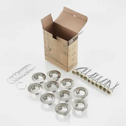 ELC Dakarra downlight 10/set, GU10 Ø8,3cm nikkel