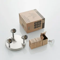 ELC Kalean plafondspot, nikkel, 3-lamps