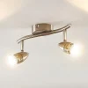 ELC Kalean plafondspot, nikkel, 2-lamps