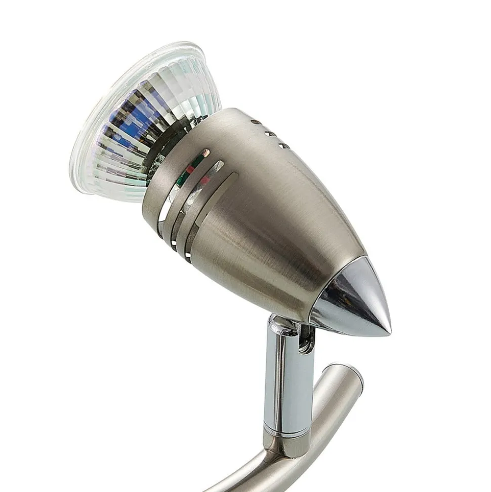 ELC Kalean plafondspot, nikkel, 2-lamps