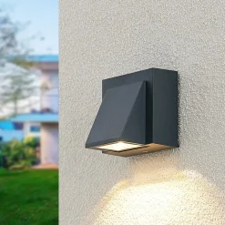 ELC Taloma LED buiten wandlamp, 1-lamps antraciet