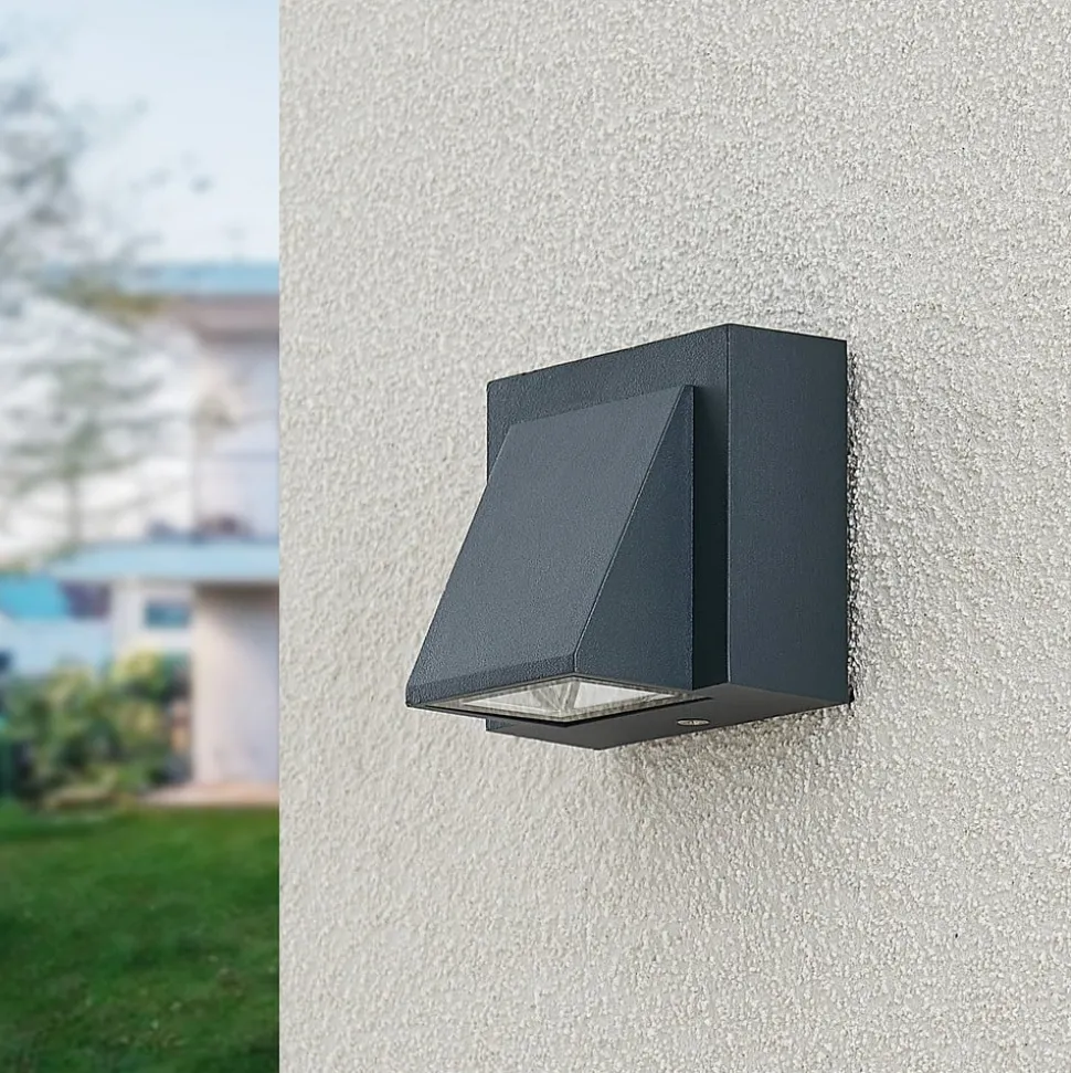 ELC Taloma LED buiten wandlamp, 1-lamps antraciet