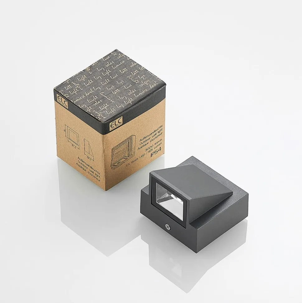 ELC Taloma LED buiten wandlamp, 1-lamps antraciet