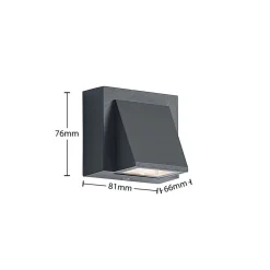 ELC Taloma LED buiten wandlamp, 1-lamps antraciet