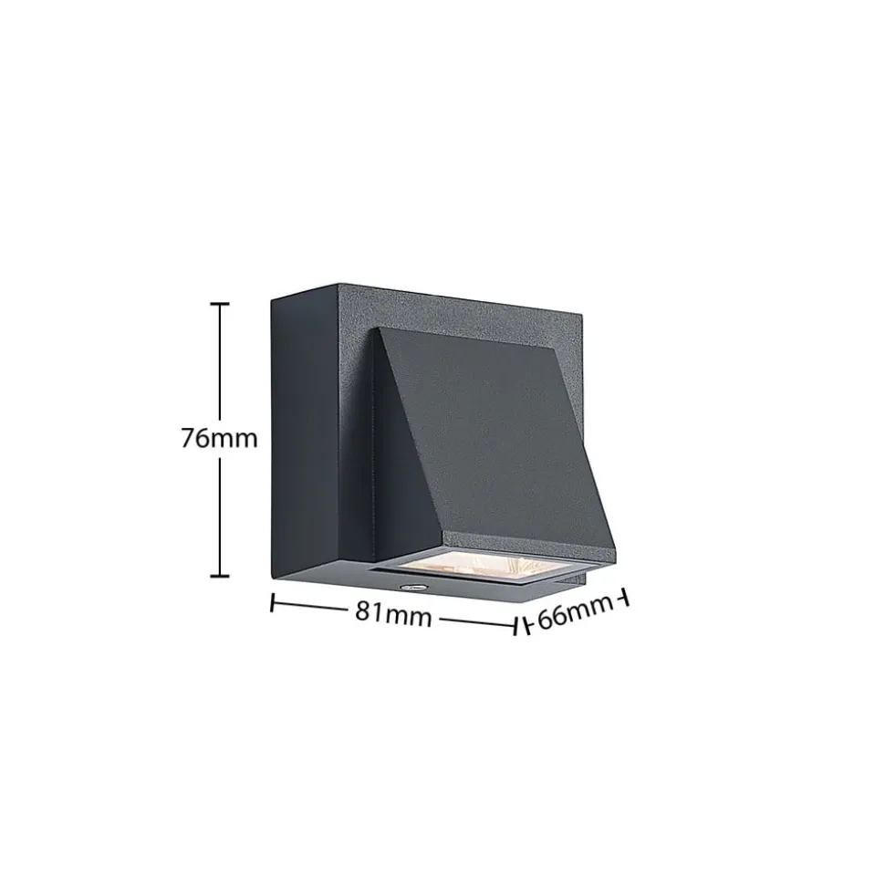 ELC Taloma LED buiten wandlamp, 1-lamps antraciet