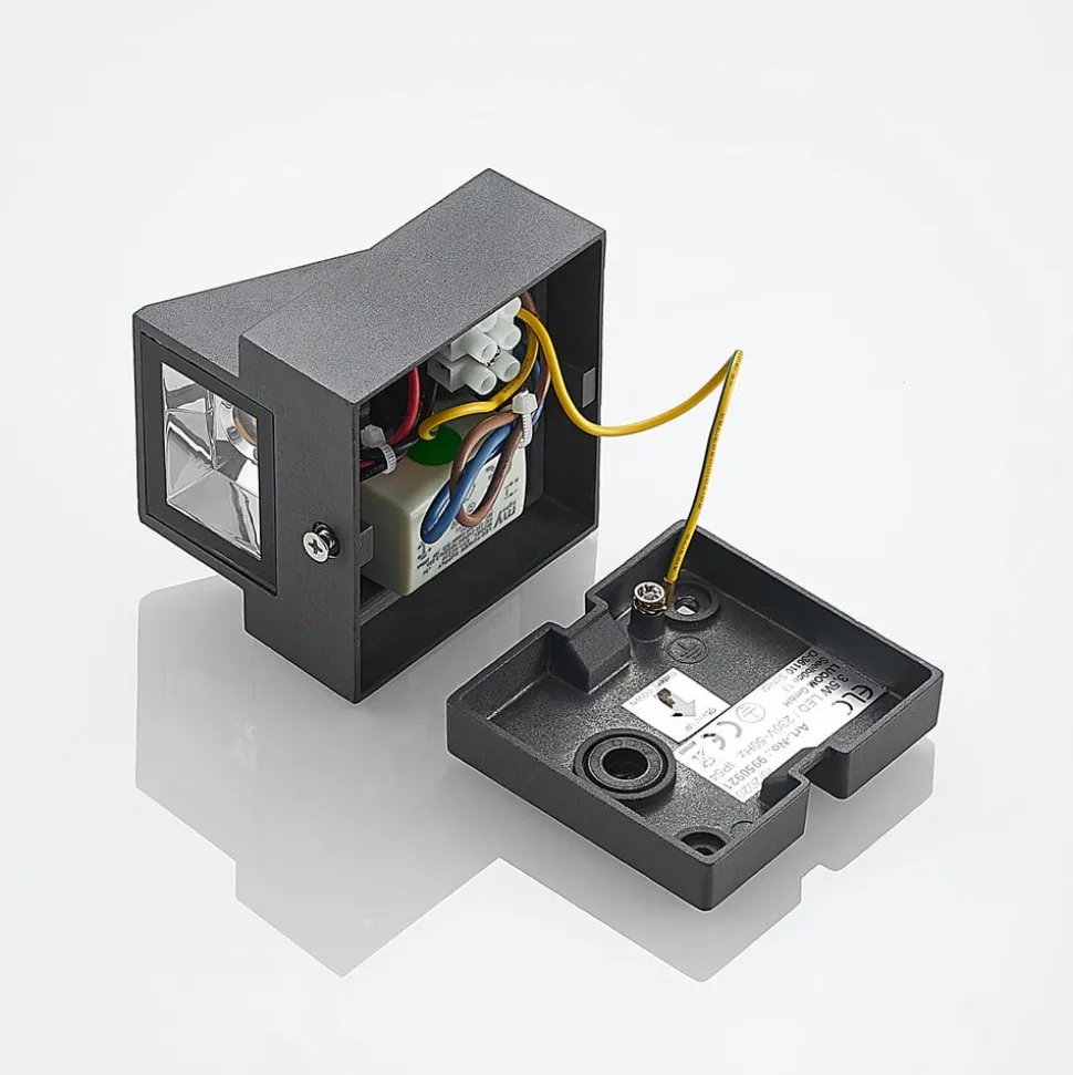 ELC Taloma LED buiten wandlamp, 1-lamps antraciet