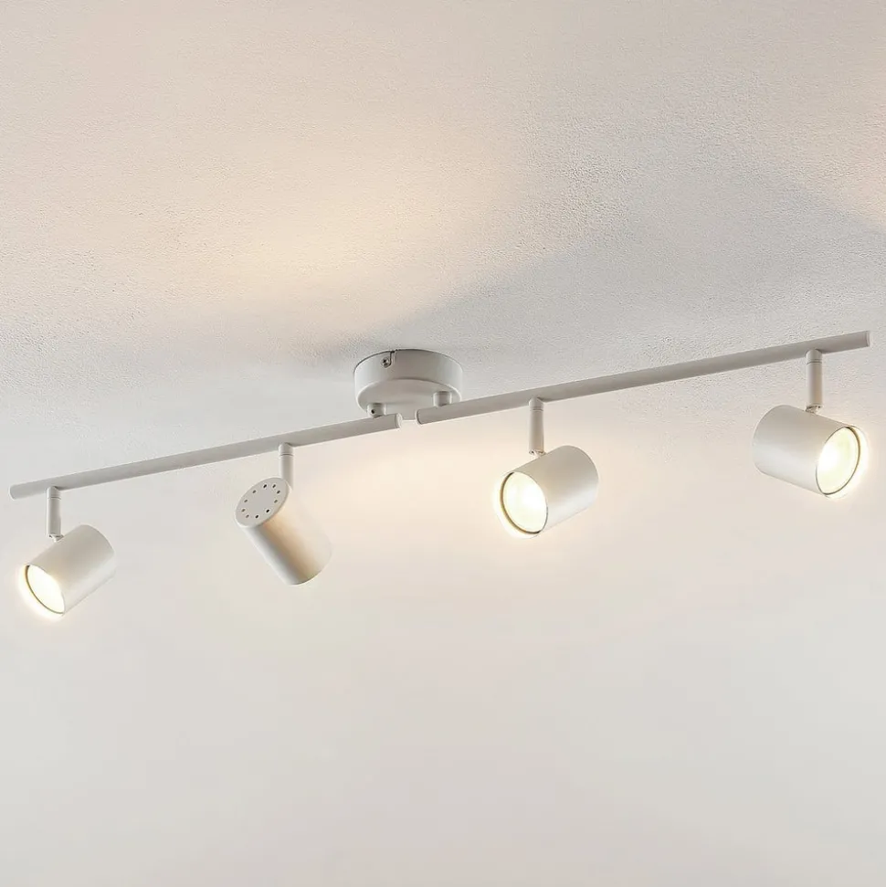 ELC Tomoki plafondlamp, wit, 4-lamps