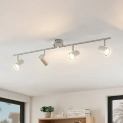 ELC Tomoki plafondlamp, wit, 4-lamps