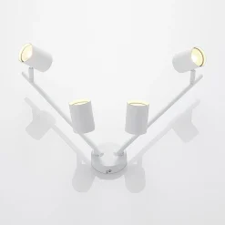 ELC Tomoki plafondlamp, wit, 4-lamps