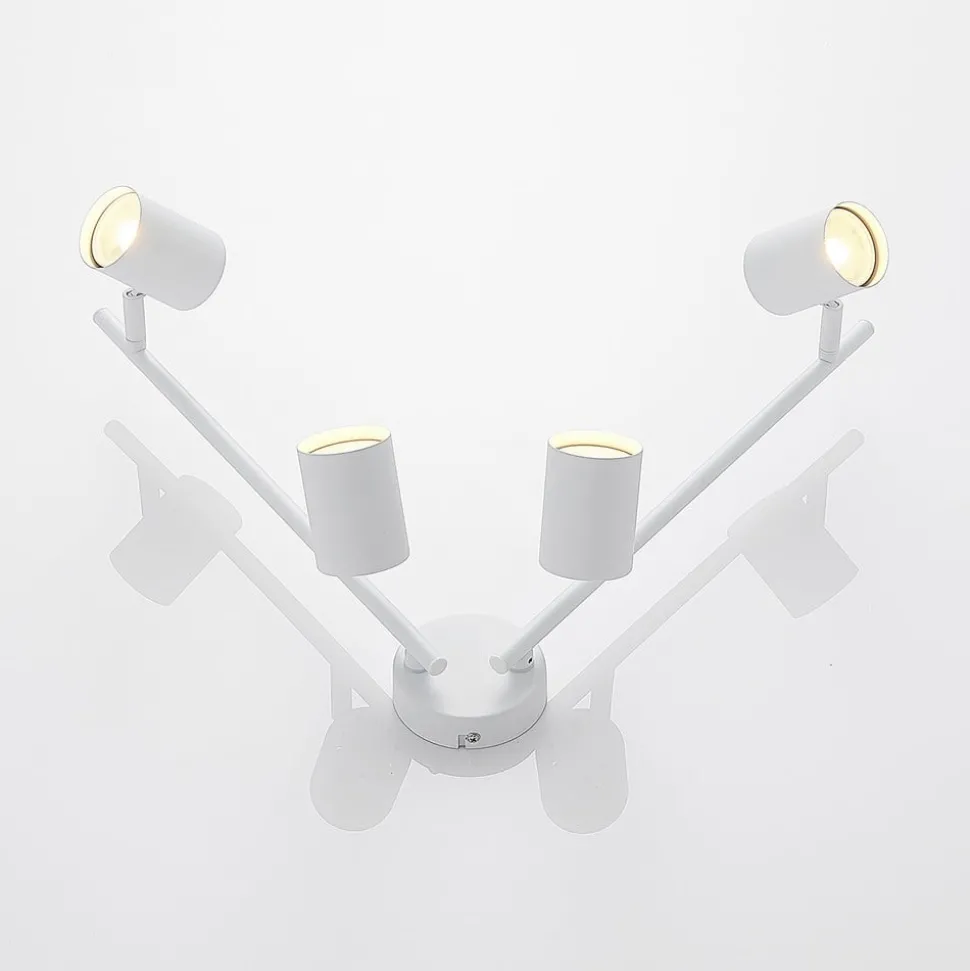 ELC Tomoki plafondlamp, wit, 4-lamps