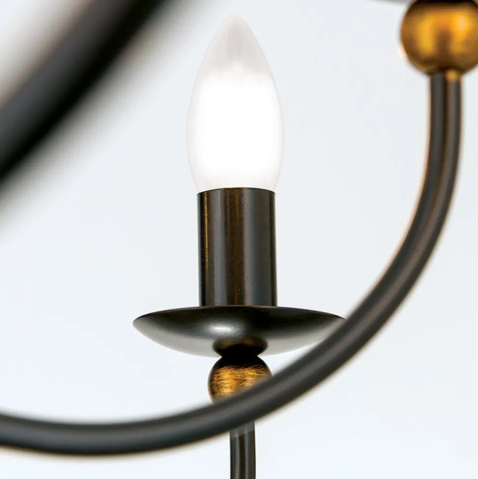 Elegante kroonluchter GARDA, landhuisstijl 12-l.