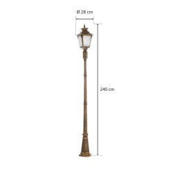 Elegante, nostalgische buitenlantaarn VIVIANA