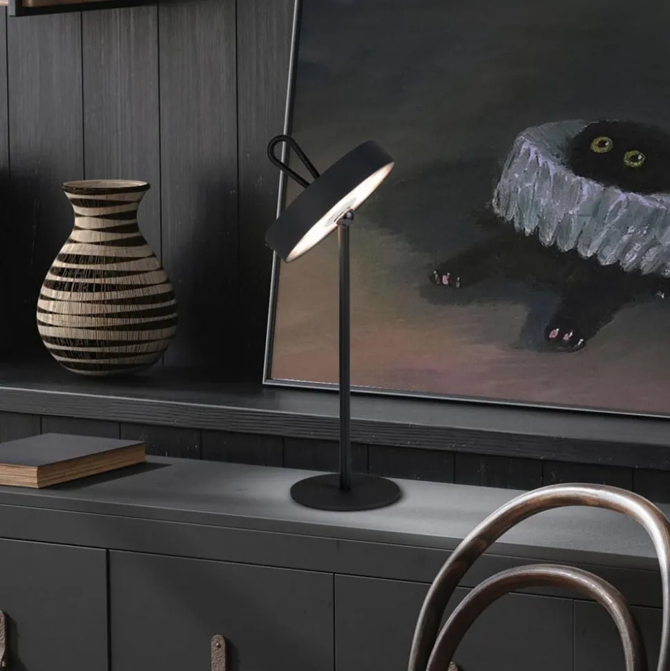 Ella LED tafellamp, magnetisch, zwart