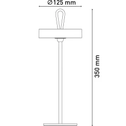Ella LED tafellamp, magnetisch, zwart