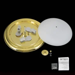 Empire plafondlamp, Ø 48 cm, goud, mat opaalglas