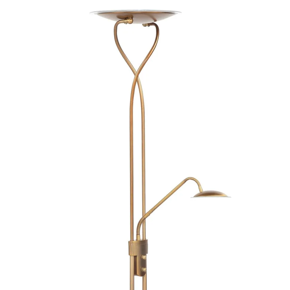 Empoli - LED uplighter in brons met leeslampje