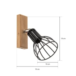 Envostar Aria wandlamp eiken geolied, 1-lamp