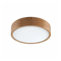 Envostar Caspian plafondlamp, Ø 37 cm, IP54, eiken