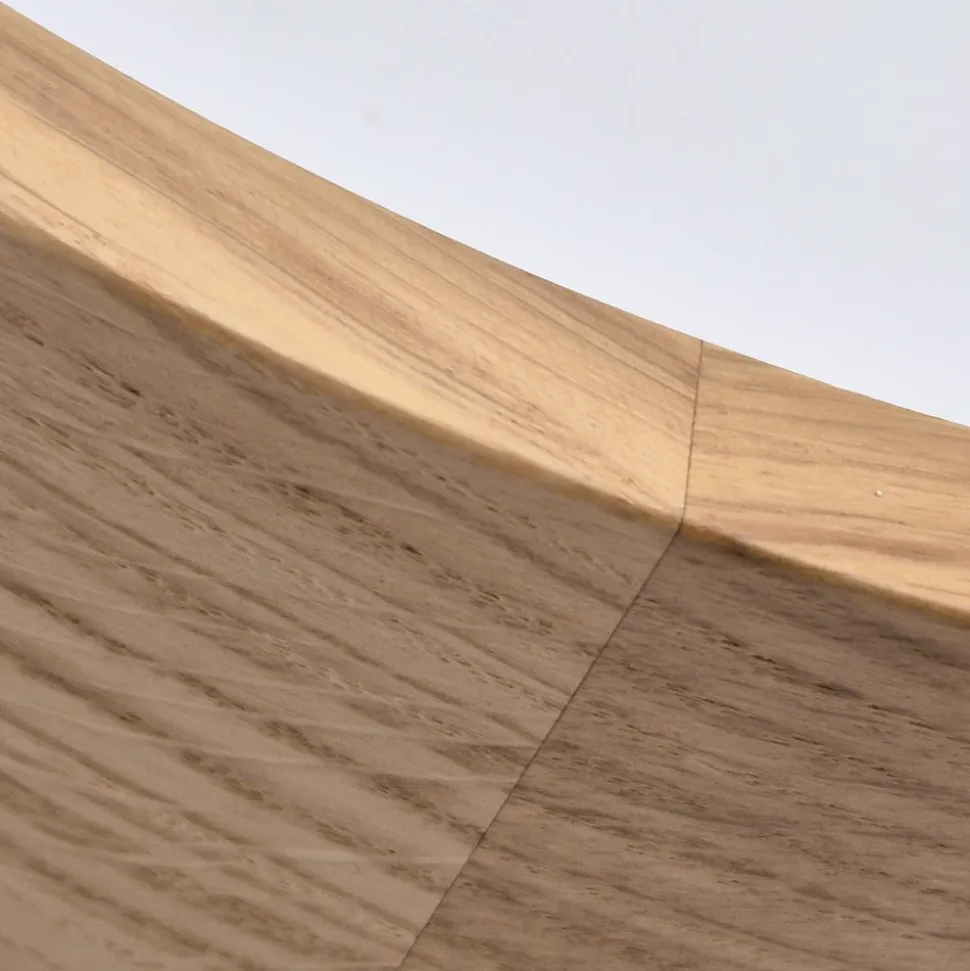 Envostar Caspian plafondlamp, Ø 37 cm, IP54, eiken