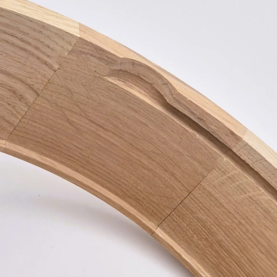 Envostar Caspian plafondlamp, Ø 27 cm, IP54, eiken