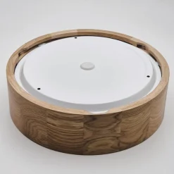 Envostar Caspian plafondlamp, Ø 27 cm, IP54, eiken