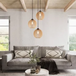 Envostar Clay hanglamp berkenmultiplex 3-lamps rond