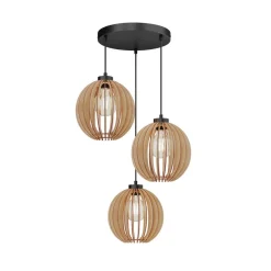 Envostar Clay hanglamp berkenmultiplex 3-lamps rond