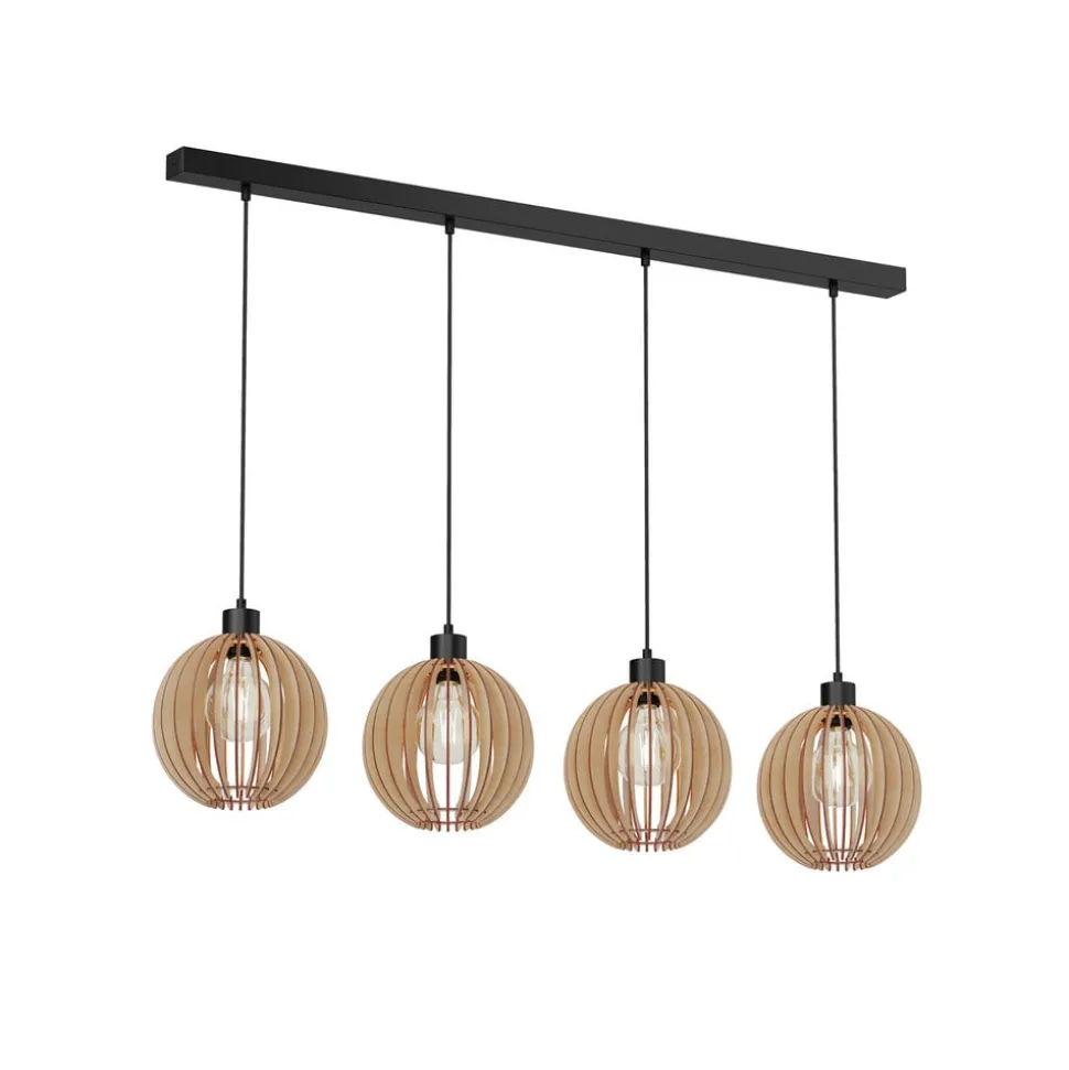 Envostar Clay hanglamp, berkenmultiplex, 4-lamps