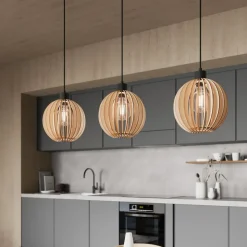 Envostar Clay hanglamp berkenmultiplex 3-lamps