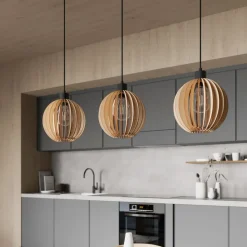 Envostar Clay hanglamp berkenmultiplex 3-lamps