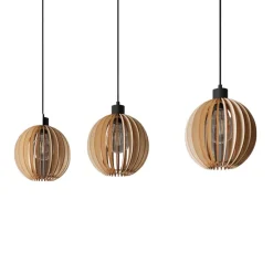 Envostar Clay hanglamp berkenmultiplex 3-lamps