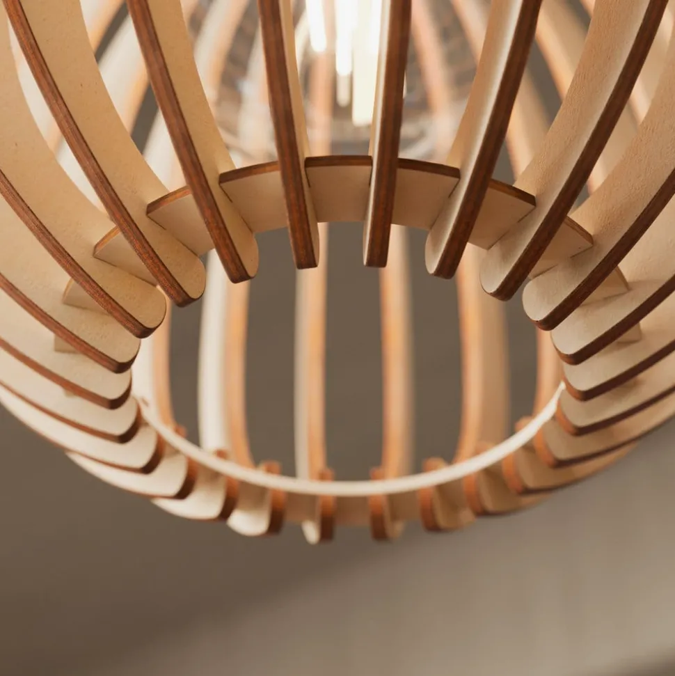 Envostar Clay hanglamp berkenmultiplex 3-lamps