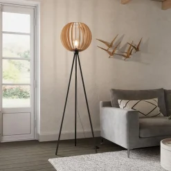 Envostar Clay vloerlamp, metaal/berkenmultiplex