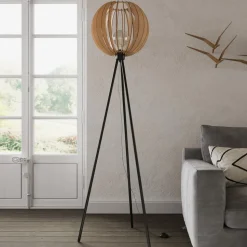 Envostar Clay vloerlamp, metaal/berkenmultiplex