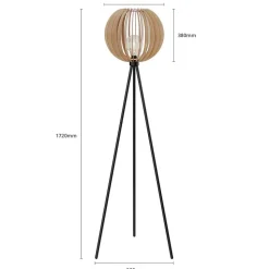 Envostar Clay vloerlamp, metaal/berkenmultiplex