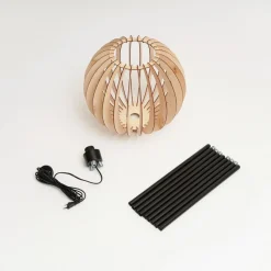 Envostar Clay vloerlamp, metaal/berkenmultiplex