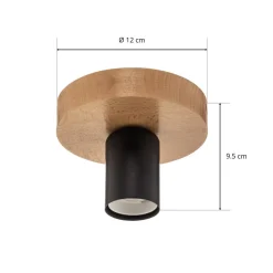 Envostar Esan plafondlamp beukenhout 1-lamp