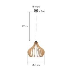 Envostar Faje hanglamp, berkenmultiplex, 1-lamp