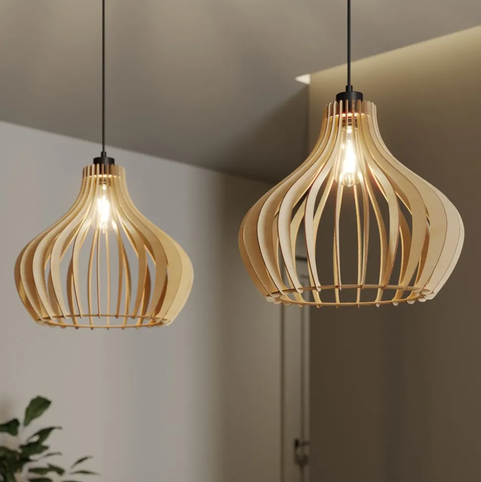 Envostar Faje hanglamp, berkenmultiplex, 2-lamps