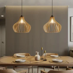 Envostar Faje hanglamp, berkenmultiplex, 2-lamps