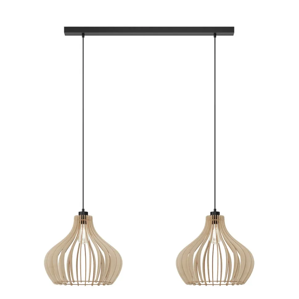Envostar Faje hanglamp, berkenmultiplex, 2-lamps