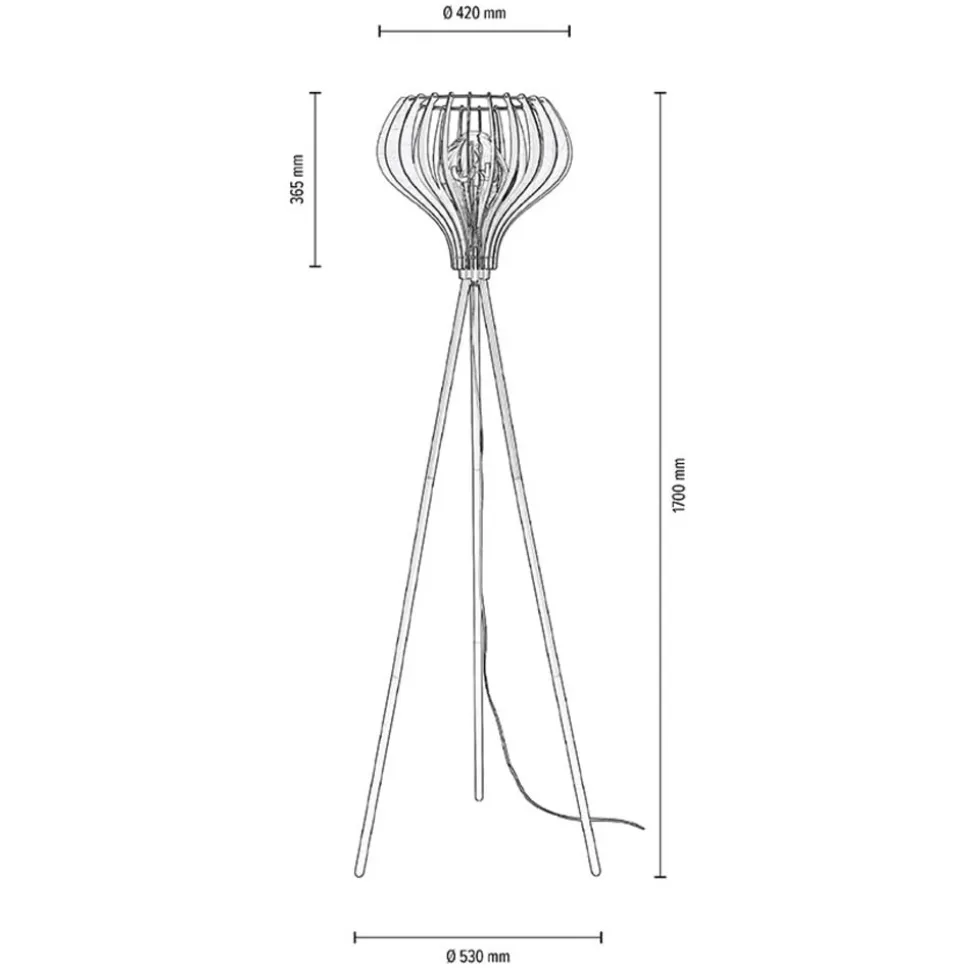 Envostar Faje vloerlamp van berkenmultiplex