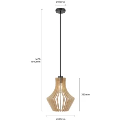 Envostar Floj hanglamp, berkenmultiplex, Ø 30cm