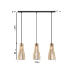 Envostar Furn hanglamp, berkenmultiplex, 3-lamps