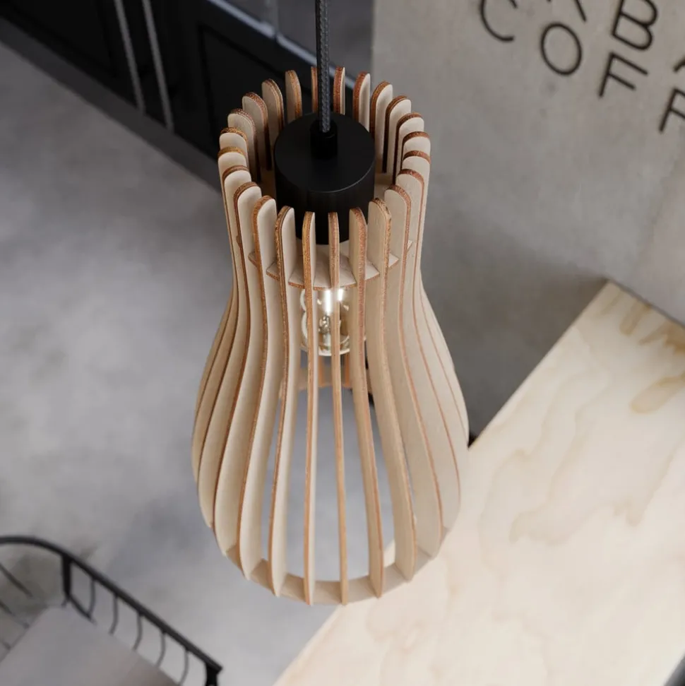 Envostar Furn hanglamp, berkenmultiplex, 1-lamp