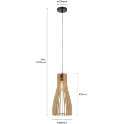 Envostar Furn hanglamp, berkenmultiplex, 1-lamp