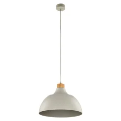 Envostar hanglamp Kaitt, houtdetail, Ø 34 cm, beige