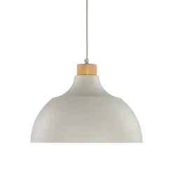 Envostar hanglamp Kaitt, houtdetail, Ø 34 cm, beige