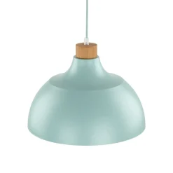 Envostar hanglamp Kaitt, houtdetail, Ø 34 cm, mint