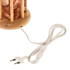 Envostar Harmony zoutlamp met lichtgekleurde houten kooi